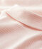 Body manches longues col roulé bébé rose MINOIS/blanc MARSHMALLOW
