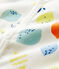 Dors-bien à pieds amovibles bébé en coton biologique blanc MARSHMALLOW/blanc MULTICO