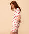 Pyjacourt cœur en coton femme blanc MARSHMALLOW/rouge TERKUIT