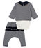 Ensemble 3 pièces rayées bébé fille variante 1