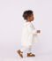 Robe bébé en velours côtelé manches longues brodée écru MILK/ ARGENT
