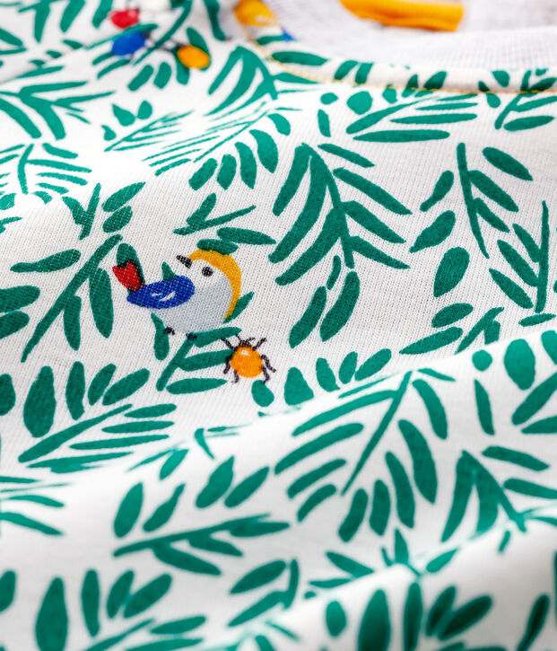 Sweatshirt imprim&eacute; en c&ocirc;te b&eacute;b&eacute; gar&ccedil;on blanc/multicouleur