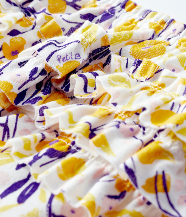 Culotte bloomer b&eacute;b&eacute; fille blanc/multicouleur