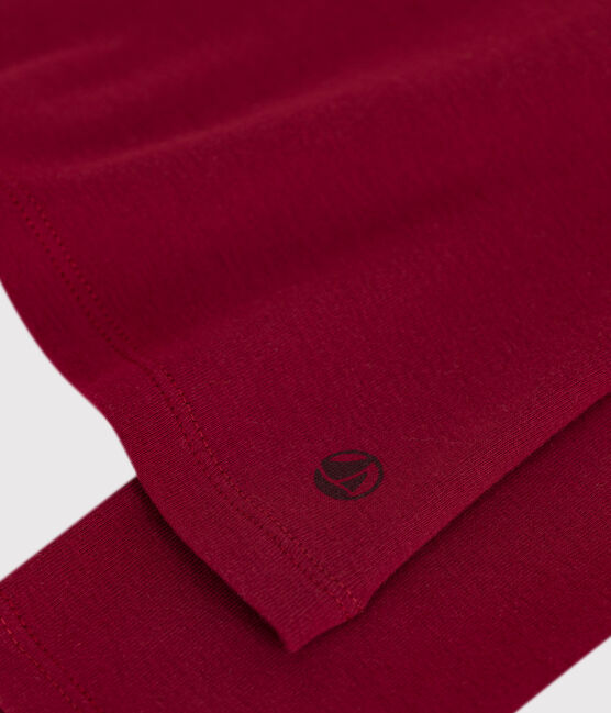 Sous-pull femme l'iconique en coton AMARANTE