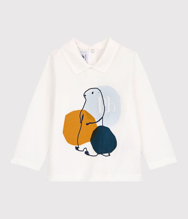 Tee-shirt en coton b&eacute;b&eacute; blanc