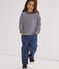 Tee-shirt manches longues en tubique enfant fille / garçon bleu MEDIEVAL/ MONTELIMAR