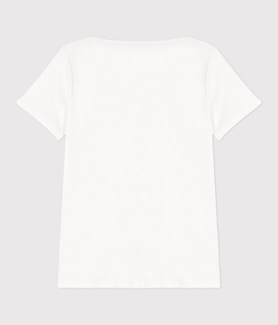 Tee-shirt Femme Iconique col amiral en coton  blanc ECUME