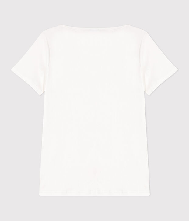 Tee-shirt Femme Iconique col amiral en coton blanc