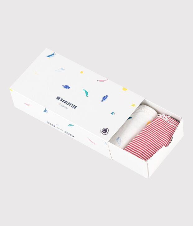 Lot de 5 culottes en coton petite fille multicouleur