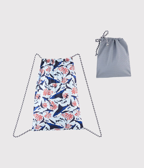 Sac à dos léger enfant garçon blanc MARSHMALLOW/blanc MULTICO