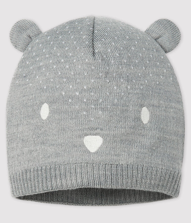 Bonnet b&eacute;b&eacute; fille/gar&ccedil;on gris