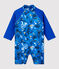 Combinaison anti-UV écoresponsable bébé garçon bleu SURF/blanc MULTICO