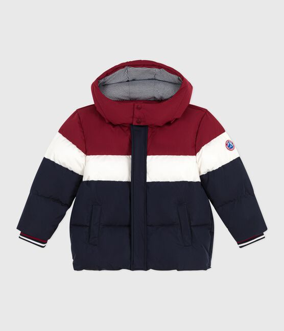 Doudoune enfant unie colorblock bleu SMOKING/blanc MULTICO