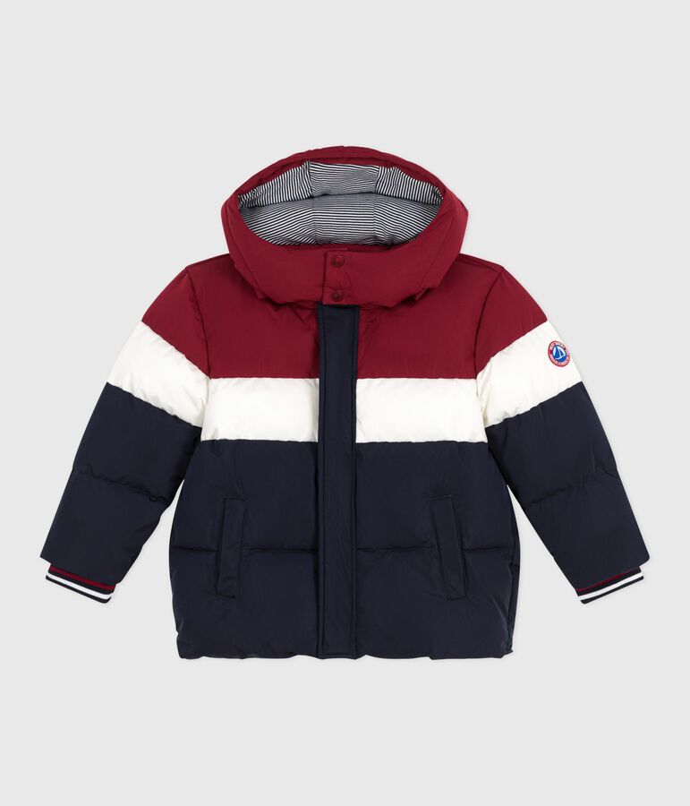 Doudoune enfant unie colorblock bleu SMOKING/blanc MULTICO