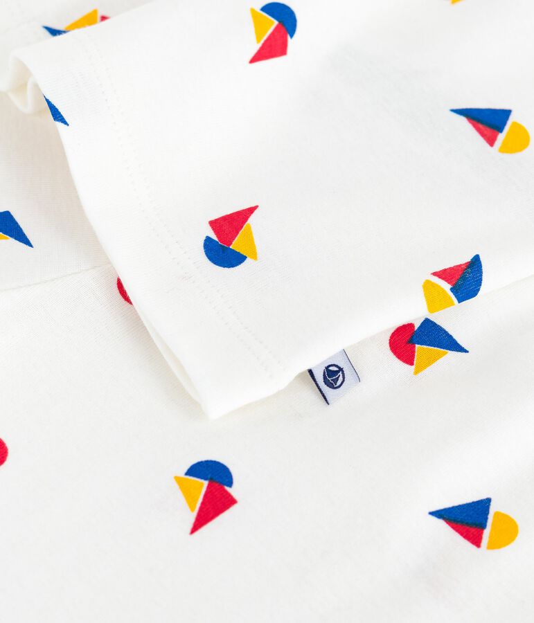 Pyjama boutonn&eacute; enfant en coton imprim&eacute; MARSHMALLOW/ OLYMPIC/ MULTICO