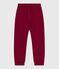 Pantalon de jogging enfant en coton uni AMARANTE