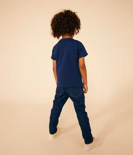 Tee-shirt en jersey flammé enfant garçon bleu MEDIEVAL