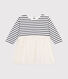 Robe en tubique rayé et tulle bébé