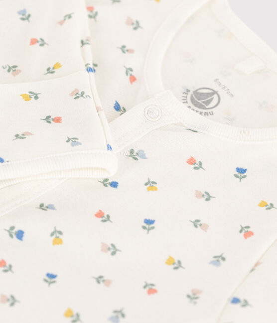 Combisac imprimé en coton blanc MARSHMALLOW/blanc MULTICO