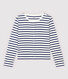Cardigan en coton/lin rayé Femme