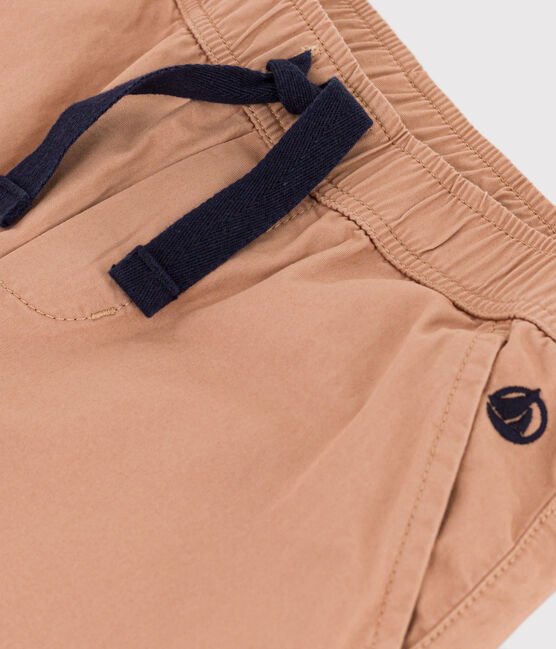 Pantalon regular en serge de coton enfant garçon beige VINTAGE