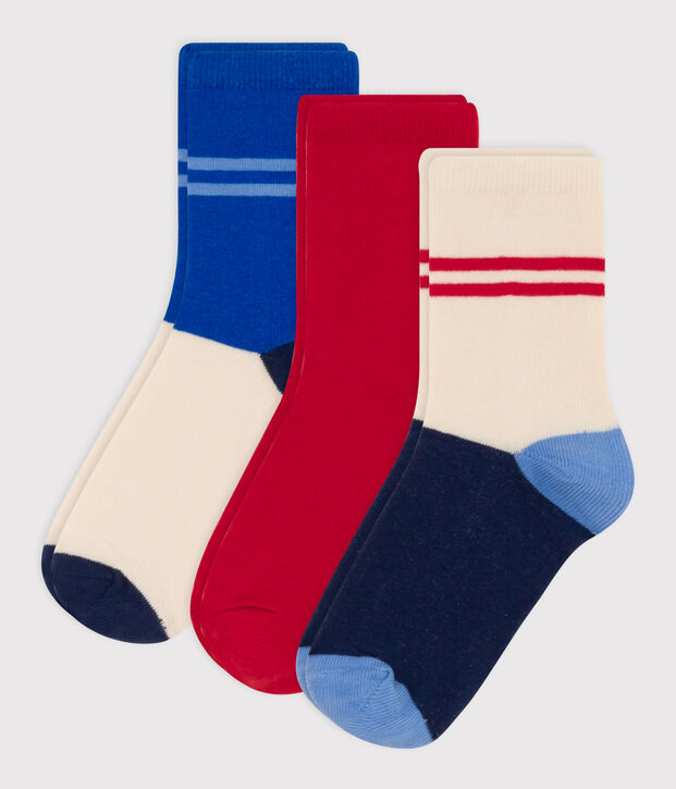 Lot de 3 paires de chaussettes en jersey de coton enfants multicouleur