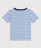 Tee-shirt rayé en jersey léger enfant garçon GAULOISE/ MARSHMALLOW