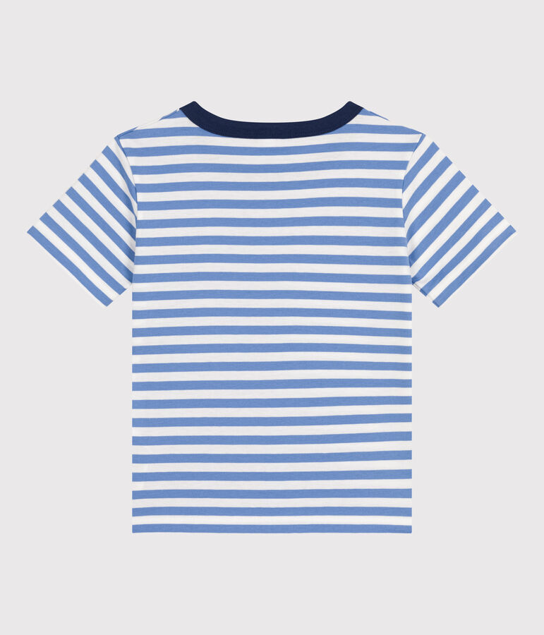 Tee-shirt ray&eacute; en jersey l&eacute;ger enfant gar&ccedil;on GAULOISE/ MARSHMALLOW