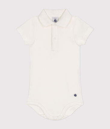Body manches courtes bébé col polo en coton