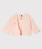 Cardigan bébé en tricot 100% coton rose FLEUR
