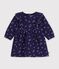 Robe b&eacute;b&eacute; en coton manches longues imprim&eacute;e &agrave; fleurs bleu/multicouleur