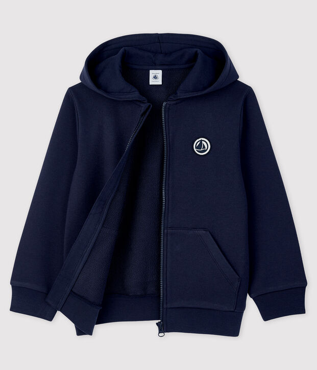 Sweatshirt &agrave; capuche enfant fille / gar&ccedil;on bleu