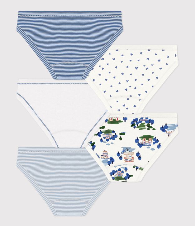 Lot de culottes enfant en coton imprim&eacute; multicouleur