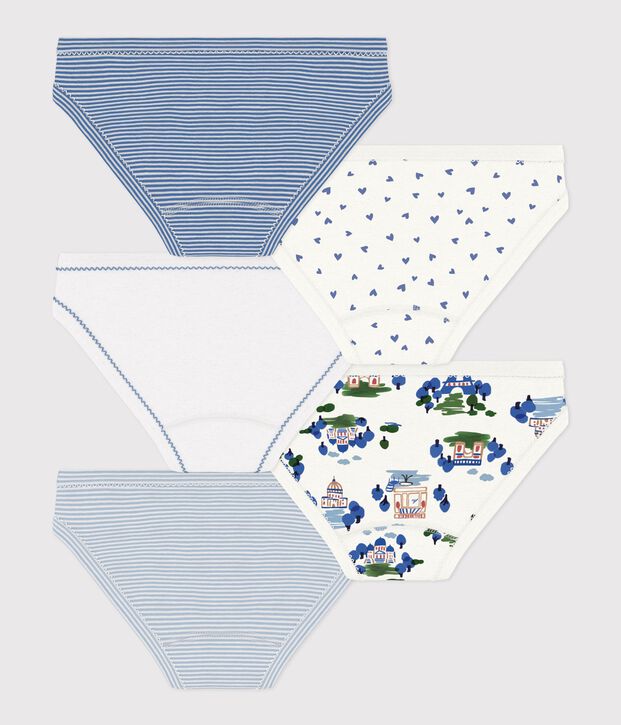Lot de culottes enfant en coton imprim&eacute; multicouleur