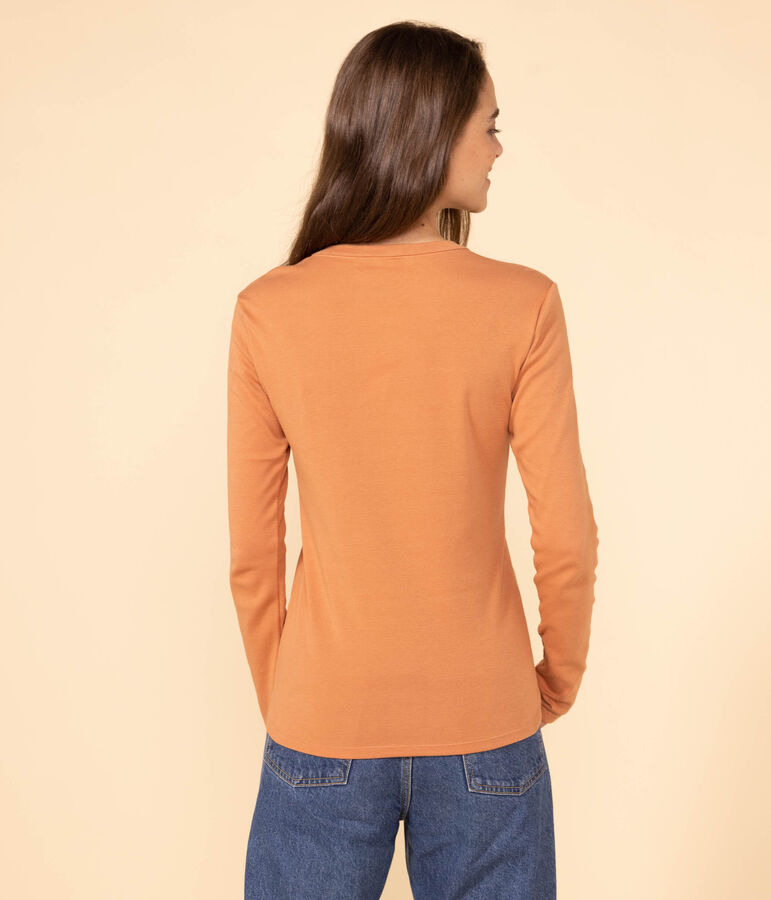 Tee-shirt L'ICONIQUE col rond en coton Femme rose SIENNA