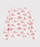 Cardigan en molleton enfant fille blanc MARSHMALLOW/rouge TERKUIT