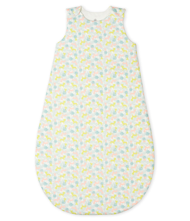 Gigoteuse b&eacute;b&eacute; en c&ocirc;te blanc/rose