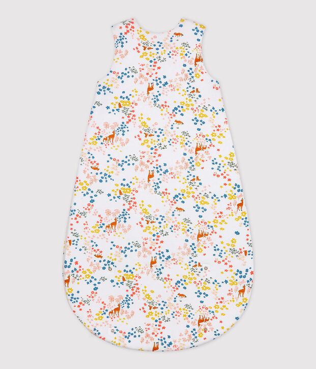 GIGOTEUSE &Agrave; FLEURS B&Eacute;B&Eacute; EN COTON BIOLOGIQUE TOG 2&nbsp; blanc/multicouleur