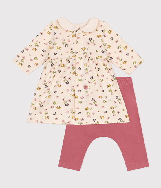 Robe et legging en coton bébé blanc AVALANCHE/ MULTICO