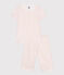 Pyjama capri enfant en coton imprimé fleuri MARSHMALLOW/ PANTY