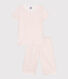 Pyjama capri enfant en coton imprimé fleuri