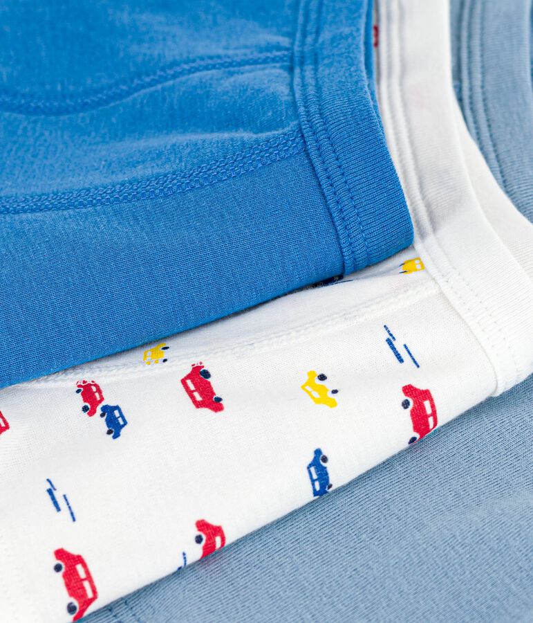 Lot de boxers enfant en coton &agrave; ceinture collet&eacute;e imprim&eacute; variante 1