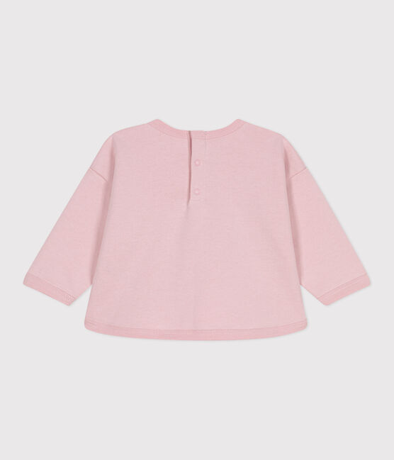 Sweatshirt bébé en coton motif Petit Bateau vintage rose JOLI
