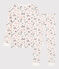 Pyjama snugfit imprimé Paris petite fille en coton biologique blanc MARSHMALLOW/blanc MULTICO