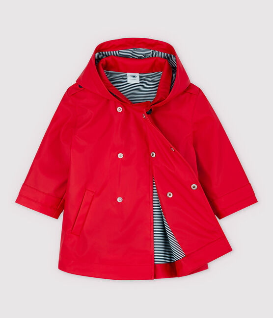 Trench en polyurethane bébé fille rouge TERKUIT
