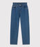 Pantalon droit en denim Femme bleu DENIM MOYEN