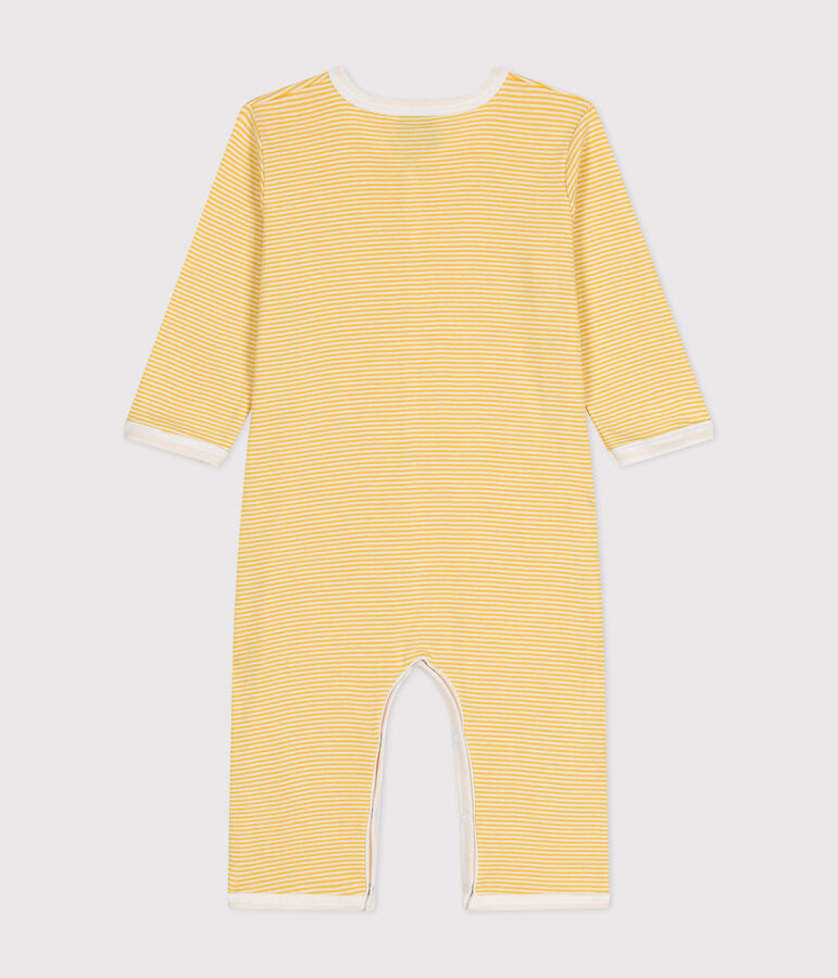 Pyjama  sans pieds b&eacute;b&eacute; en coton jaune BLE/blanc MARSHMALLOW