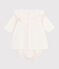Robe cérémonie bébé en velours brodé et son bloomer écru MILK