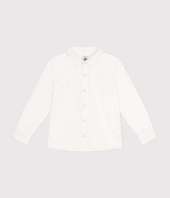 Chemise en popeline enfant garçon blanc ECUME