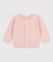 Cardigan bébé en tricot en coton rose SALINE